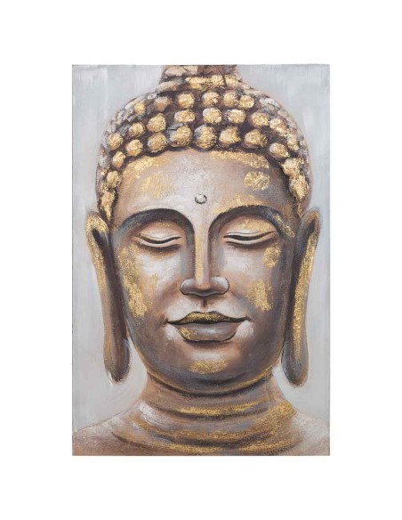 Cuadro en Lienzo con Diseño Relieve en Oro