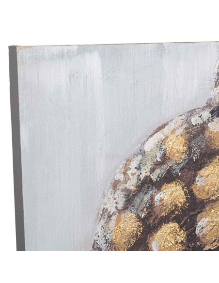 Cuadro en Lienzo con Diseño Relieve en Oro