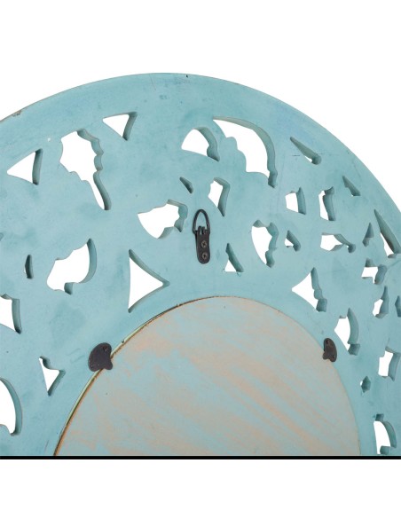 Espejo Ovalado de Madera Azul