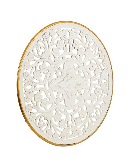 Panel Decorativo de Madera en Blanco