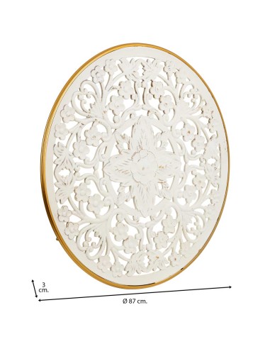 Panel Decorativo de Madera en Blanco