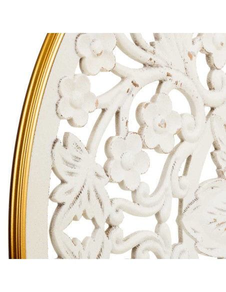 Panel Decorativo de Madera en Blanco