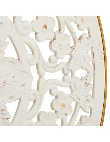 Panel Decorativo de Madera en Blanco