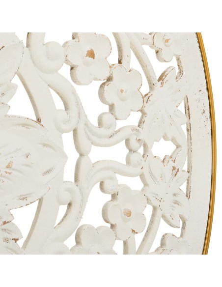 Panel Decorativo de Madera en Blanco