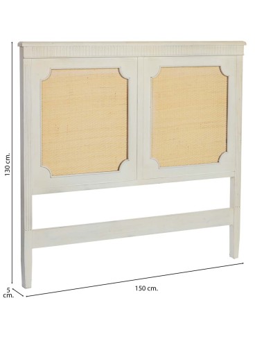 Cabecero de Cama de Madera con Rejilla