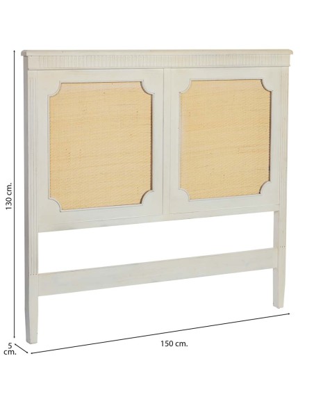 Cabecero de Cama de Madera con Rejilla