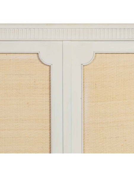 Cabecero de Cama de Madera con Rejilla