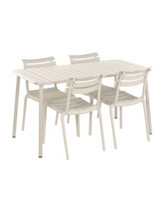 Mesa de Comedor Set 4 de Metal