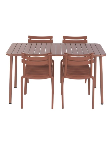 Mesa de Comedor Set 4 de Metal
