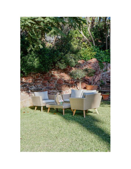 Sofá Set 4 de Ratán Sintético