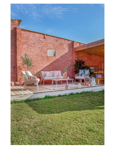 Sofá Set 4 de Aluminio en Blanco