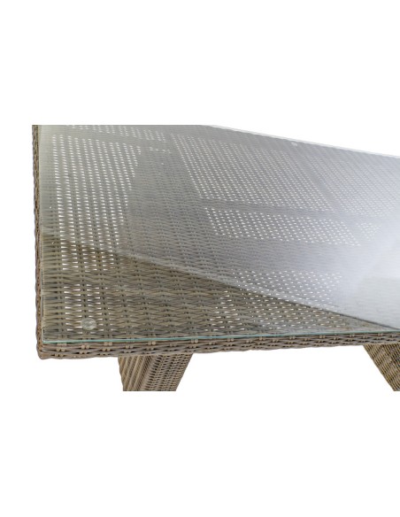 Mesa de Comedor Set 7 de Ratán Sintético