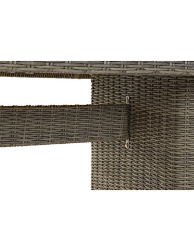 Mesa de Comedor Set 7 de Ratán Sintético