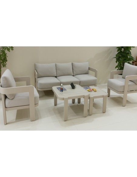 Sofá Set 4 de Aluminio Color Blanco