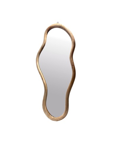 Espejo con Bordes de Madera