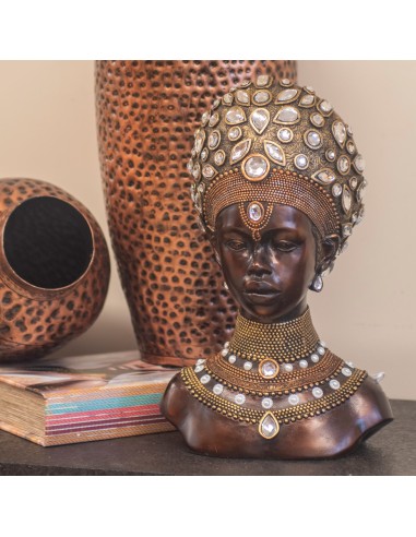 Figura de Busto de Mujer Africana
