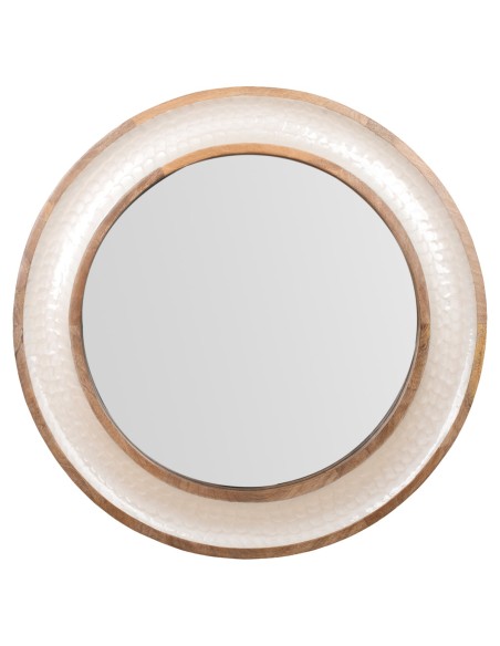 Espejo con Estilo Nácar Redondo