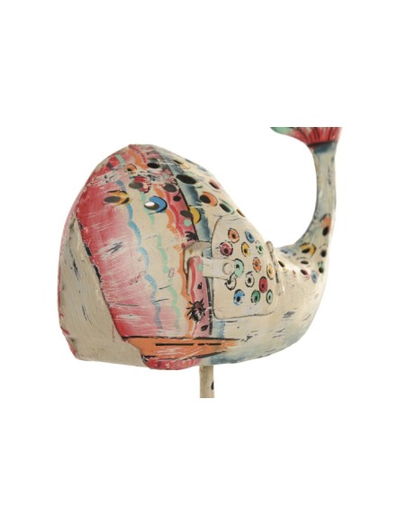 Figura de Hierro de Ballena Pintada