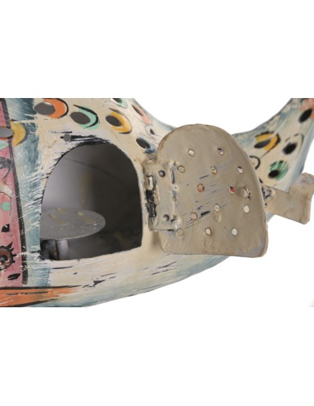 Figura de Hierro de Ballena Pintada