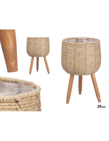 Macetero Claro con Patas 39 cm