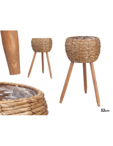 Macetero Oscuro con Patas 52 cm