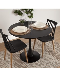 Mesa de Meera en Negro de 100 cm 2