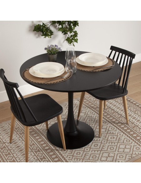 Mesa de Meera en Negro de 100 cm