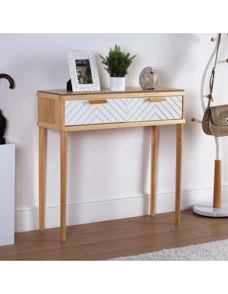 Consola de Madera 2 Cajones