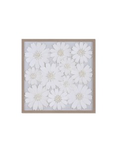 Cuadro en Lienzo con Diseño Flores Blancas