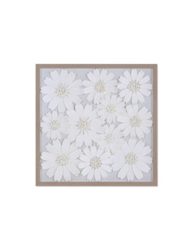 Cuadro en Lienzo con Diseño Flores Blancas