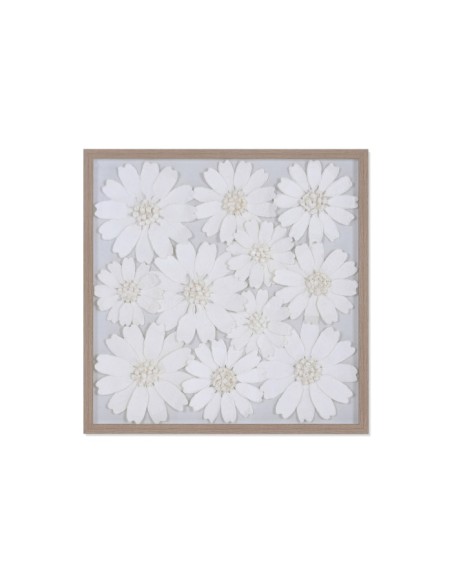 Cuadro en Lienzo con Diseño Flores Blancas