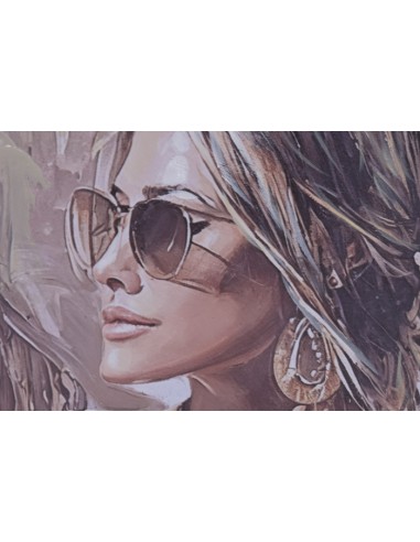 Cuadro en Lienzo con Diseño Chica Vino