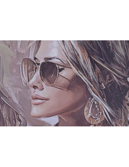 Cuadro en Lienzo con Diseño Chica Vino