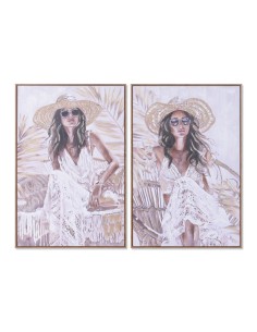 Cuadro en Lienzo con Diseño Chica Sombrero