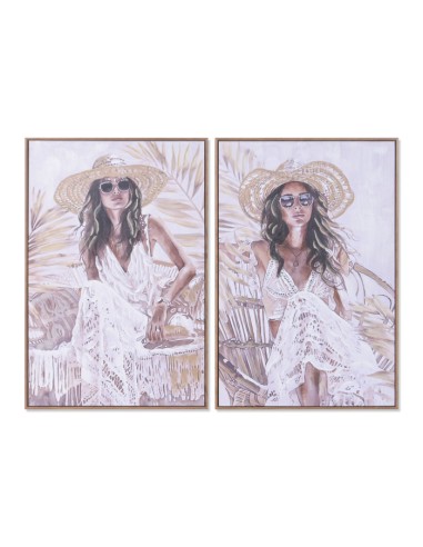 Cuadro en Lienzo con Diseño Chica Sombrero