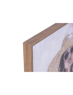 Cuadro en Lienzo con Diseño Chica Sombrero 2