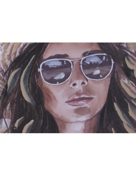 Cuadro en Lienzo con Diseño Chica Sombrero