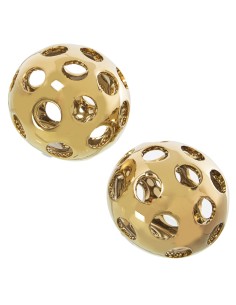 Bola de Cerámica Dorada Calada