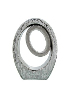 Jarrón abstracto en plata grande