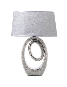 Lampara de Sobremesa Cerámica Plateada