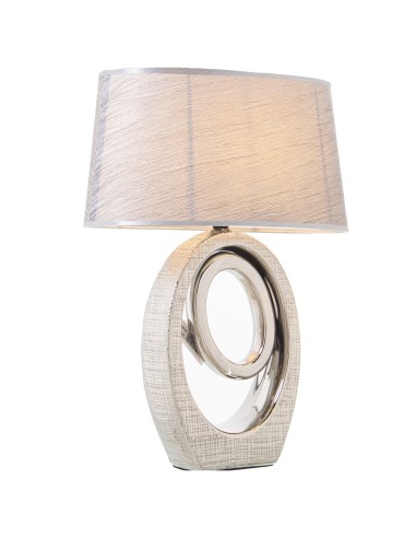 Lampara de Sobremesa Cerámica Plateada