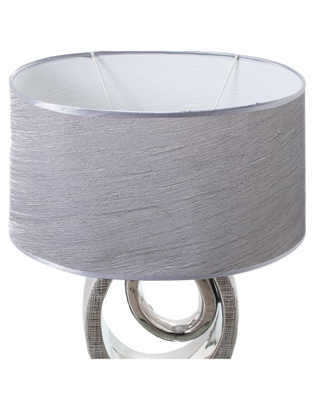 Lampara de Sobremesa Cerámica Plateada