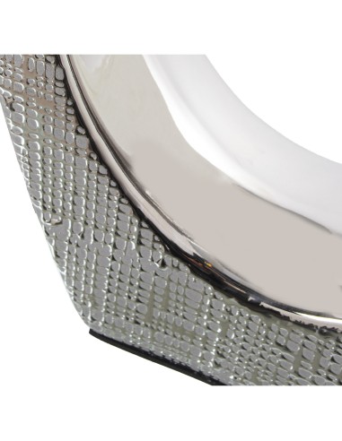 Lampara de Sobremesa Cerámica Plateada