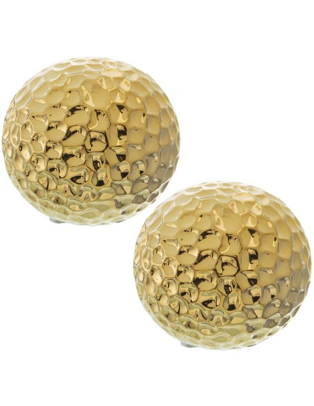 Bola de Cerámica Dorada 10 cm