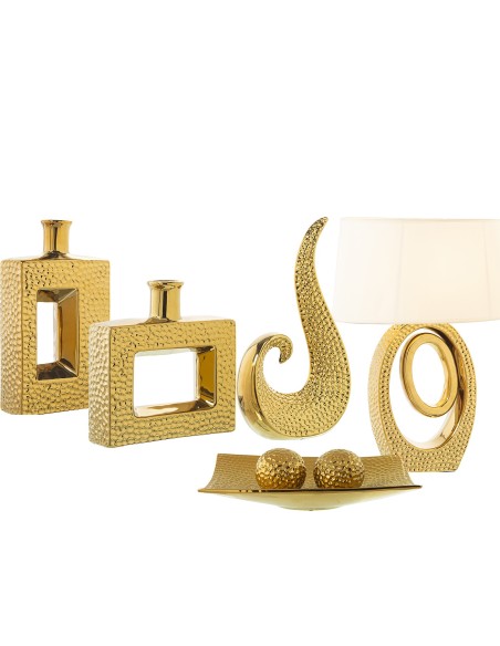 Bola de Cerámica Dorada 10 cm