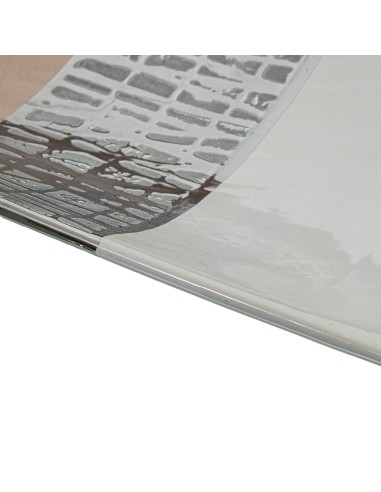 Centro Cerámica Blanco/Plata/Beige