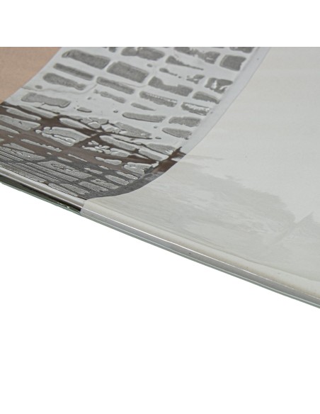 Centro Cerámica Blanco/Plata/Beige