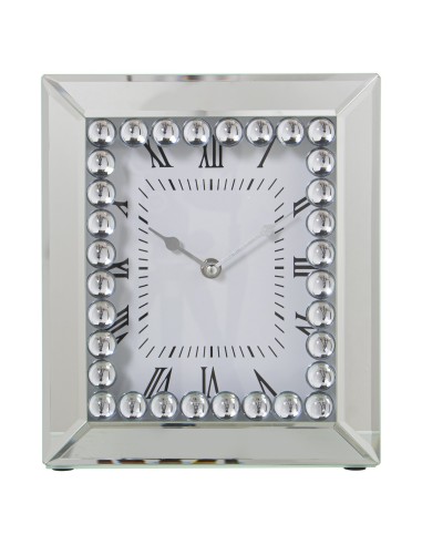 Reloj Sobremesa Espejo con Brillantes