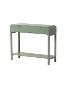 Mueble Recibidor Verde Pino y Dorado