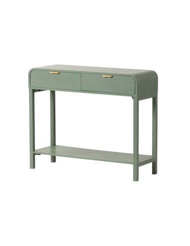 Mueble Recibidor Verde Pino y Dorado